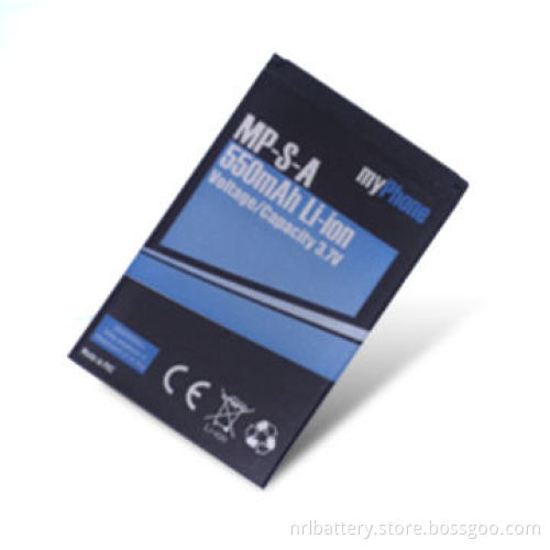 550mAh Mobile Phone Battery with 3.7V Voltage and 20 to +30° Storage Temperature